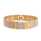 VOJ Men Silver & Gold-Toned Link Bio Energy Bracelet - Swadesiicart