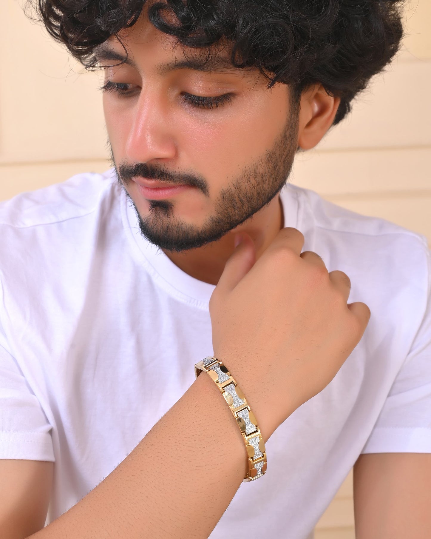 VOJ Double Toned Magnetic Bracelets For Men - Swadesiicart