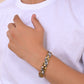 VOJ Magnetic Gold Stainless Steel Dual Color Bracelet For Men - Swadesiicart
