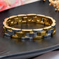 VOJ Magnetic Gold Stainless Steel Dual Color Bracelet For Men - Swadesiicart