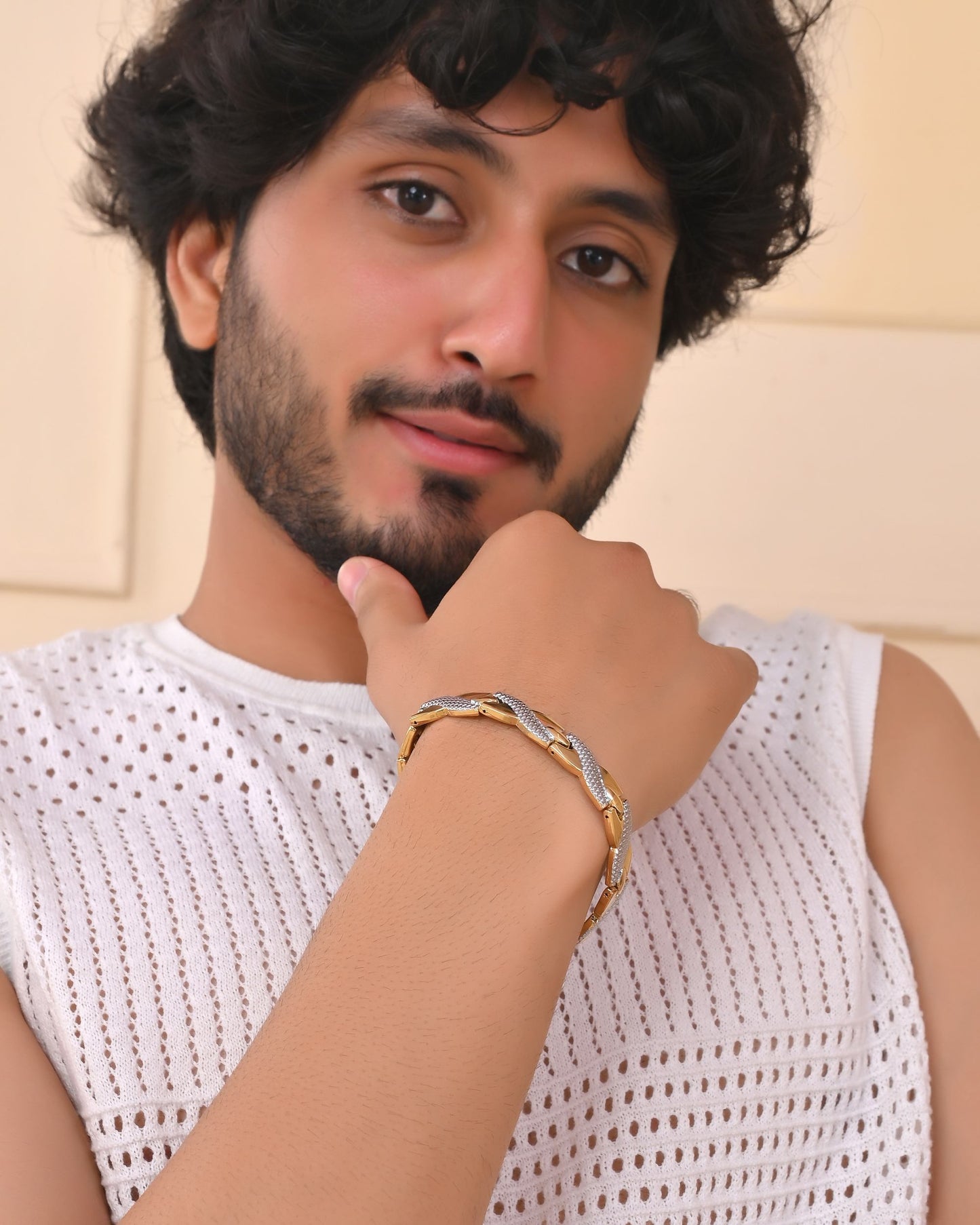 VOJ Double Ton Titanium Energy Health Bracelets For Men - Swadesiicart