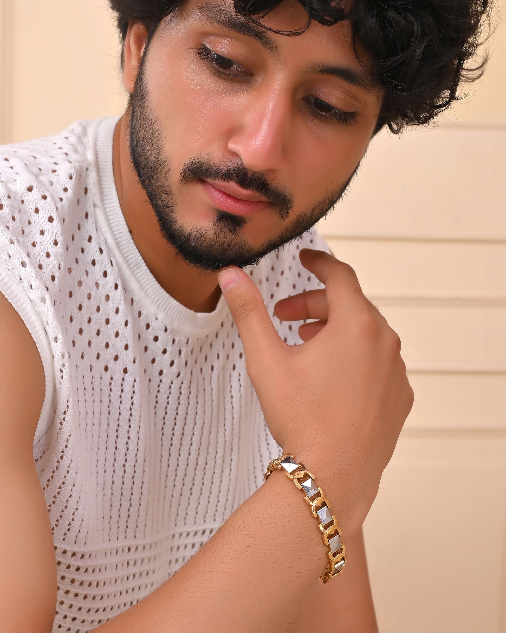 VOJ Dual Plated Men's Loose Bracelet - Swadesiicart