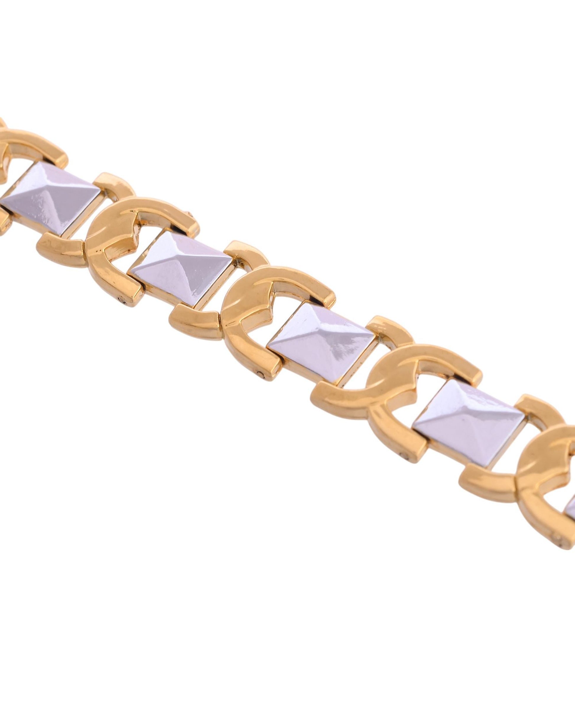 VOJ Dual Plated Men's Loose Bracelet - Swadesiicart