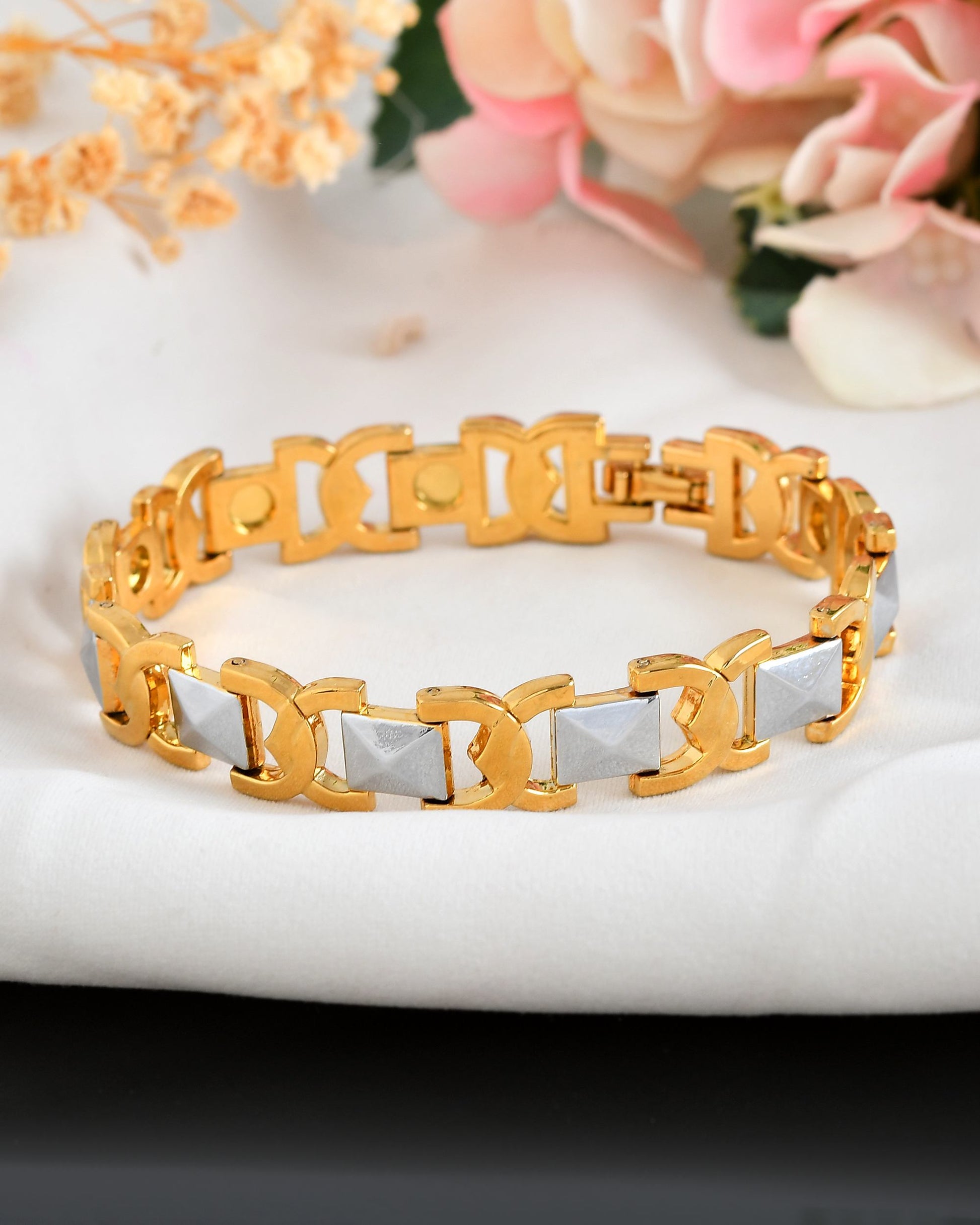 VOJ Dual Plated Men's Loose Bracelet - Swadesiicart