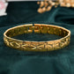 VOJ Gold Polished Textured Men's Bracelet