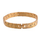 VOJ Stainless Steel Men's Gold Polished Textured Bracelet - Swadesiicart