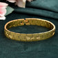 VOJ Stainless Steel Men's Gold Polished Textured Bracelet - Swadesiicart