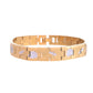 VOJ Gold And Silver Polished Textured Bracelet For Men - Swadesiicart