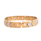 VOJ Gold And Silver Polished Textured Bracelet For Men - Swadesiicart