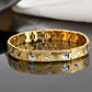 VOJ Gold And Silver Polished Textured Bracelet For Men - Swadesiicart