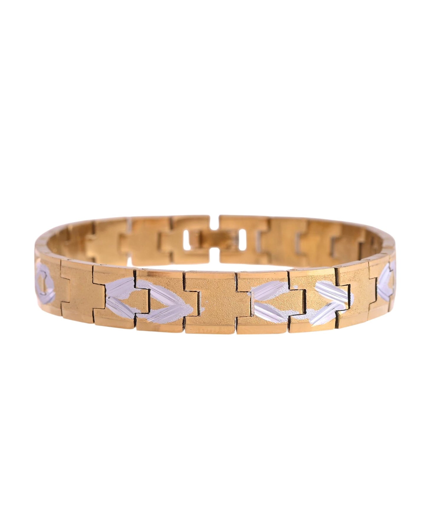 VOJ Dual Plated Textured Men’s Bracelet - Swadesiicart