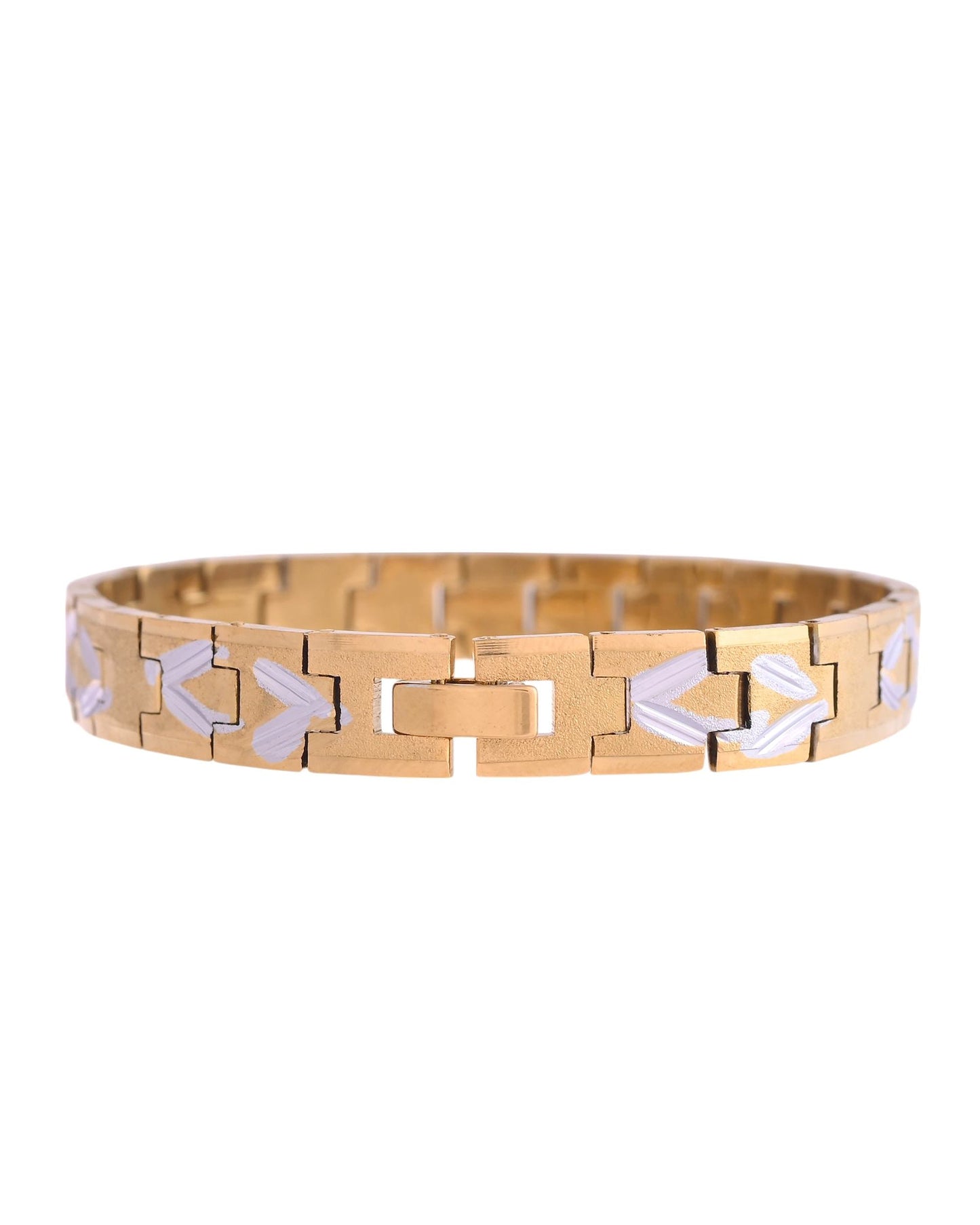 VOJ Dual Plated Textured Men’s Bracelet - Swadesiicart