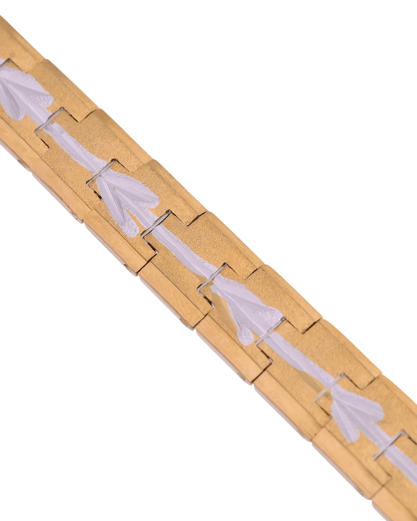 VOJ Textured Double Toned Men's Bracelet - Swadesiicart