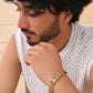 VOJ Gold Toned Magnetic Therapy Bracelet for Men - Swadesiicart