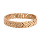 VOJ Gold Toned Magnetic Therapy Bracelet for Men - Swadesiicart