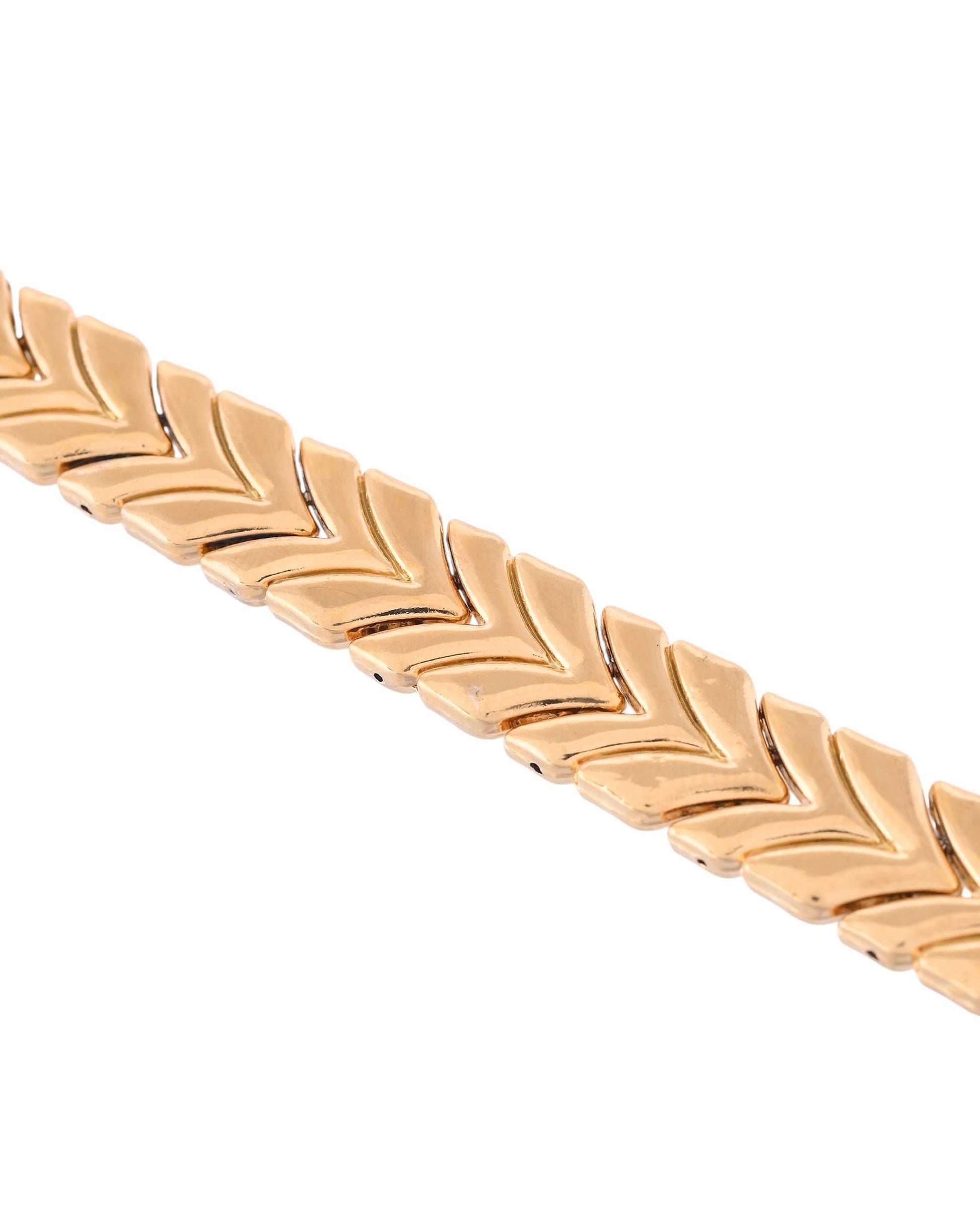 VOJ Gold Toned Magnetic Therapy Bracelet for Men - Swadesiicart