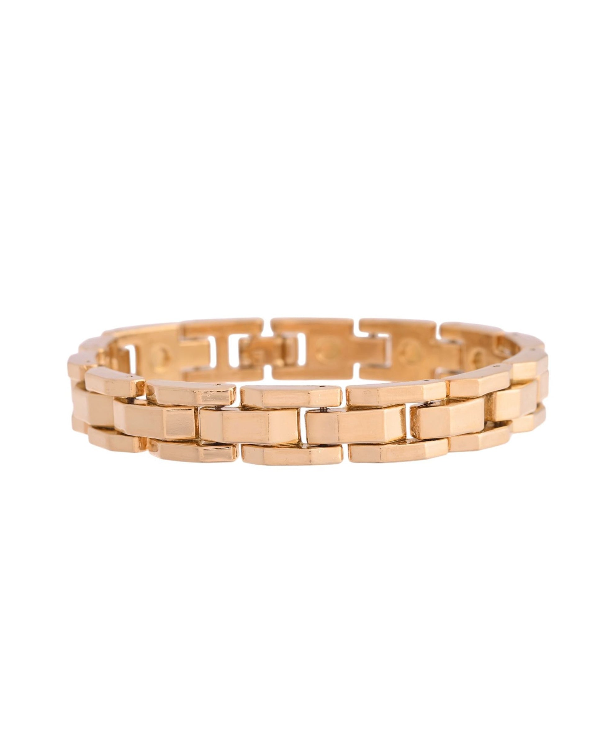 VOJ Golden Link Tungsten Magnetic Bracelet for Men - Swadesiicart