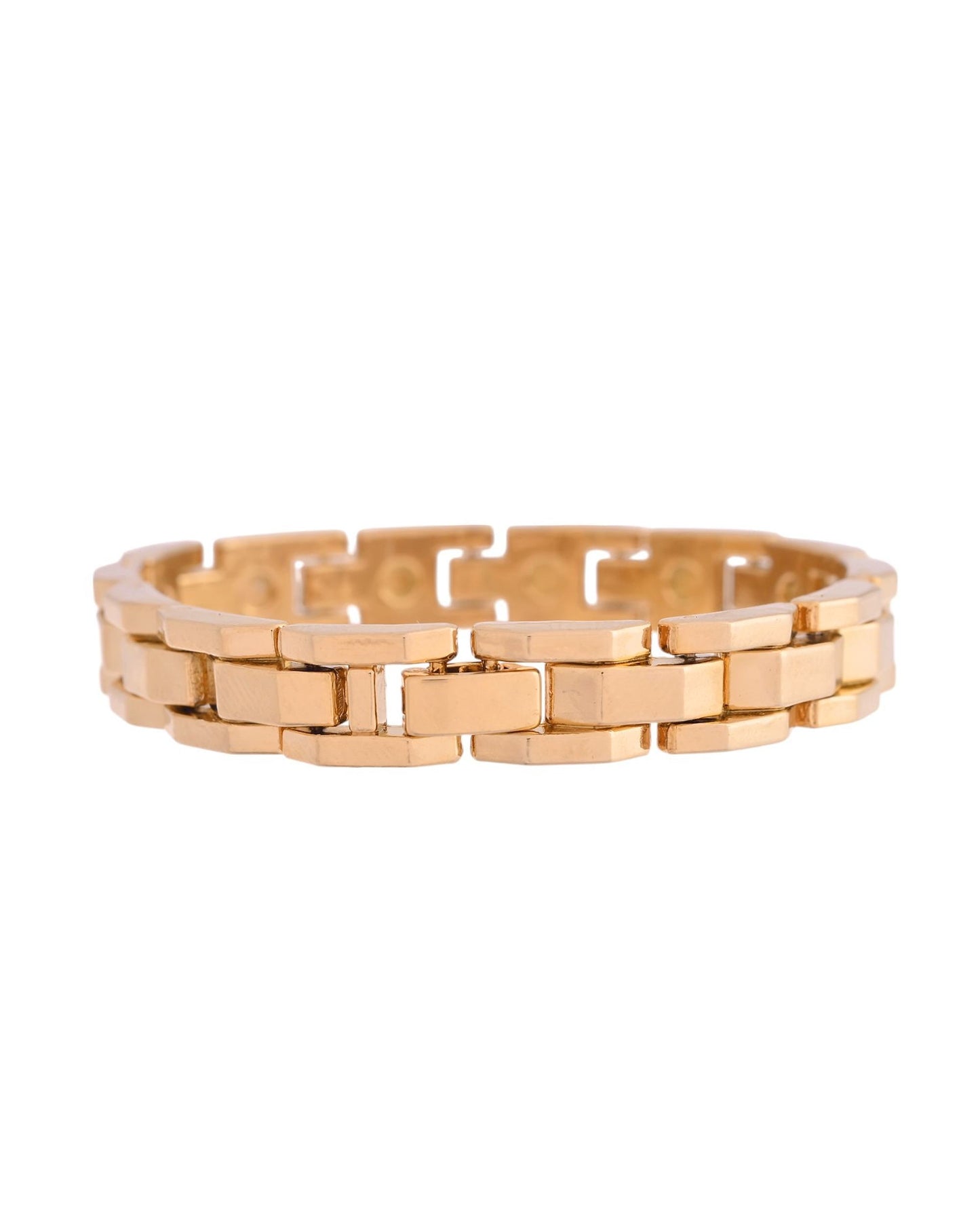 VOJ Golden Link Tungsten Magnetic Bracelet for Men - Swadesiicart