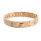 VOJ Men's Gold Polished Stainless Steel Link Bracelet - Swadesiicart