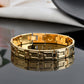 VOJ Men's Gold Polished Stainless Steel Link Bracelet - Swadesiicart
