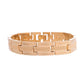 VOJ Men Gold-Toned Stainless Steel Grid Pattern Chain Bracelet - Swadesiicart
