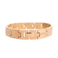 VOJ Men Gold-Toned Stainless Steel Grid Pattern Chain Bracelet - Swadesiicart