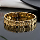 VOJ Men's Gold-Toned Textured Tungsten Steel Magnetic Bracelet - Swadesiicart
