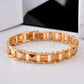 VOJ Geometric Design Gold Polished Bracelet - Swadesiicart