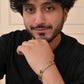 VOJ Classic Gold-Toned Stainless Steel Power Element Bracelet - Swadesiicart