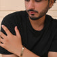 VOJ Classic Gold-Toned Stainless Steel Power Element Bracelet - Swadesiicart