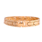 VOJ Classic Gold-Toned Stainless Steel Power Element Bracelet - Swadesiicart