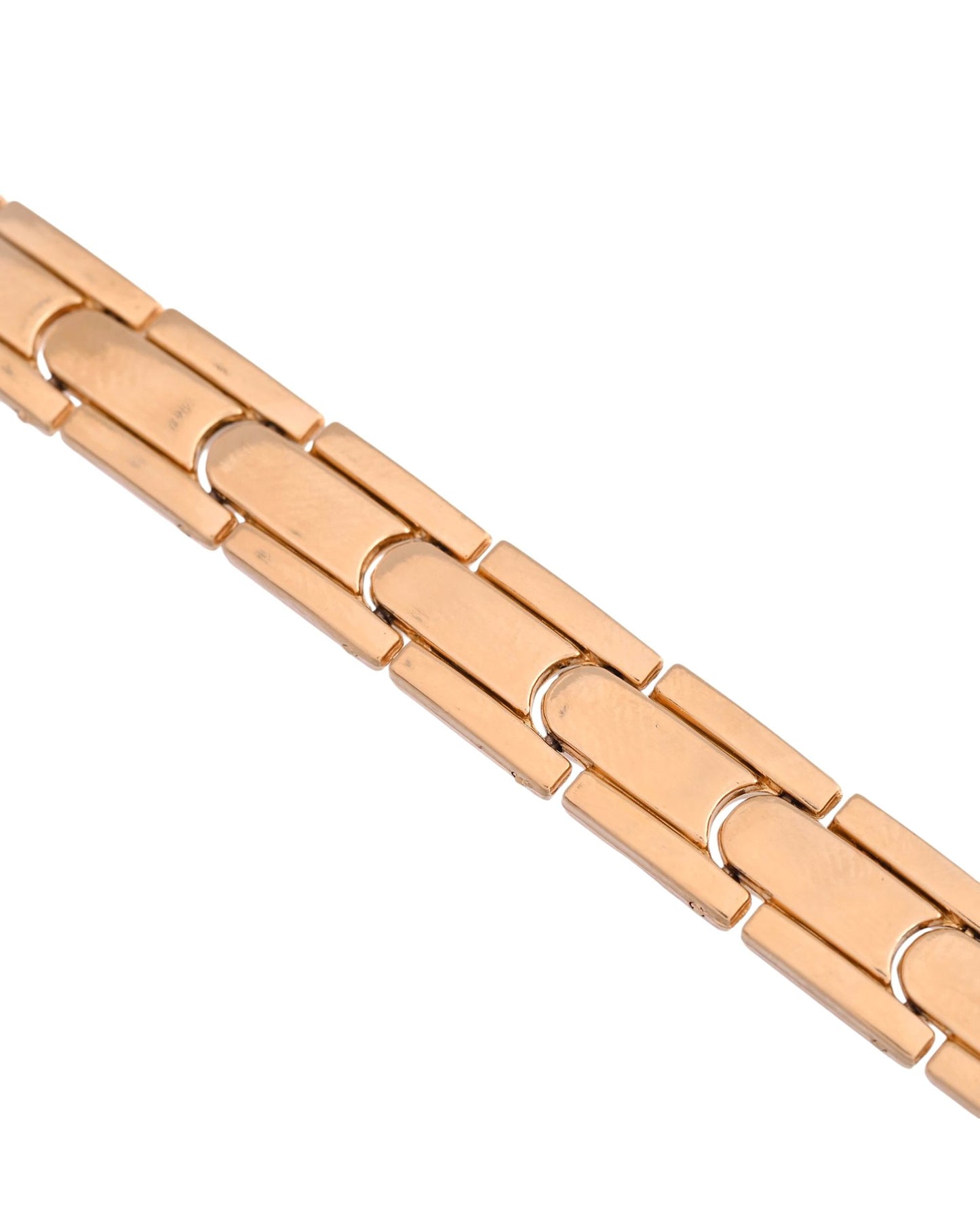 VOJ Classic Gold-Toned Stainless Steel Power Element Bracelet - Swadesiicart