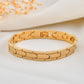 VOJ Classic Gold-Toned Stainless Steel Power Element Bracelet - Swadesiicart