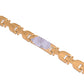 VOJ Men's Elegant Two-Tone Gold & Silver Link Bracelet - Swadesiicart