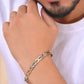 VOJ Men Gold Polished & Silver-Toned Exquisite Alloy Link Bracelet - Swadesiicart