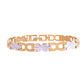 VOJ Men Gold Polished & Silver-Toned Exquisite Alloy Link Bracelet - Swadesiicart