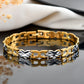 VOJ Men Gold Polished & Silver-Toned Exquisite Alloy Link Bracelet - Swadesiicart