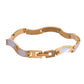 VOJ Men Gold Polished & Silver-Toned Exquisite Waved Linked Bracelet - Swadesiicart