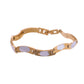 VOJ Men Gold Polished & Silver-Toned Exquisite Waved Linked Bracelet - Swadesiicart