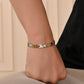VOJ Men's Double Toned Stainless Steel Textural Linked Bracelet - Swadesiicart