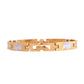 VOJ Men's Double Toned Stainless Steel Textural Linked Bracelet - Swadesiicart