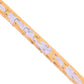 VOJ Men's Double Toned Textural Stainless Steel Bracelet - Swadesiicart