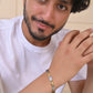 VOJ Dual Toned Alloy Bracelet For Men - Swadesiicart