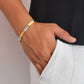 VOJ Dual Toned Alloy Textural Bracelet For Men - Swadesiicart