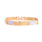 VOJ Dual Toned Alloy Textural Bracelet For Men - Swadesiicart