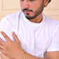 VOJ Gold And Silver Toned Stainless Steel Textural Bracelet For Men - Swadesiicart