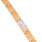 VOJ Gold And Silver Toned Stainless Steel Textural Bracelet For Men - Swadesiicart