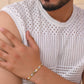 VOJ Gold And Silver Toned Stainless Steel Textural Linked Bracelet For Men - Swadesiicart