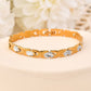 VOJ Gold And Silver Toned Stainless Steel Textural Linked Bracelet For Men - Swadesiicart