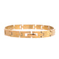 VOJ Gold And Silver Toned Stainless Steel Linked Bracelet For Men - Swadesiicart